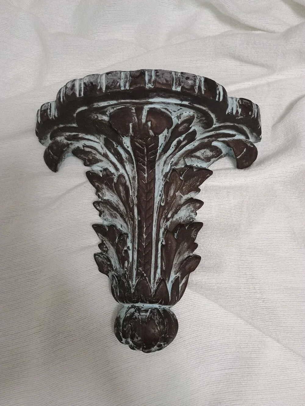 DECORATIVE Distressed CORNICE WALL SHELF Antiqued Heavy Plaster